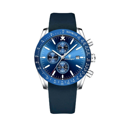 Falcon 41mm Watch, Silver Ocean | Vayllor