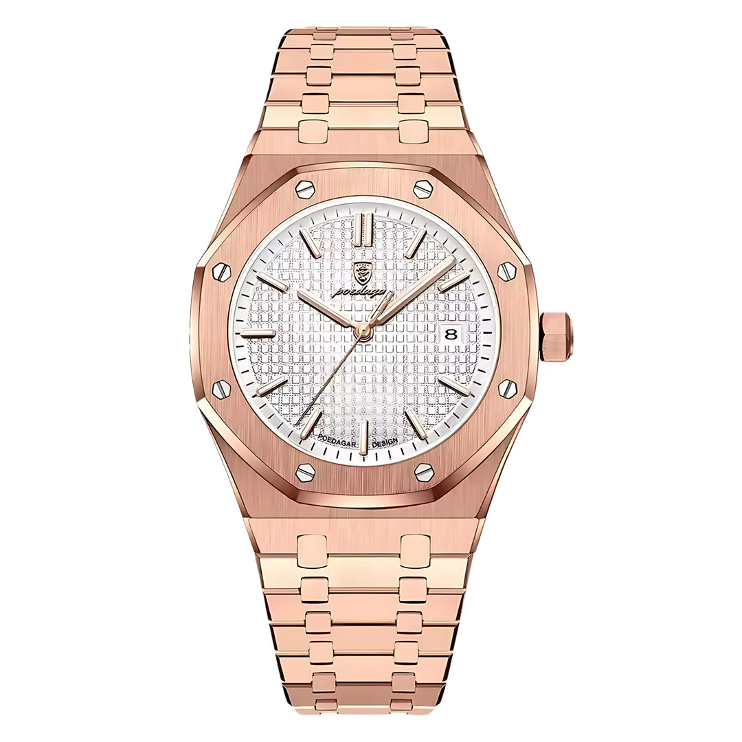 King's Oak 41mm Watch, Ice - Rose Gold | Vayllor