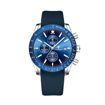 Falcon 41mm Watch, Silver Ocean | Vayllor