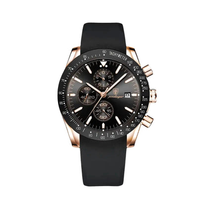 Falcon 41mm Watch, Rose Gold Obsidian | Vayllor