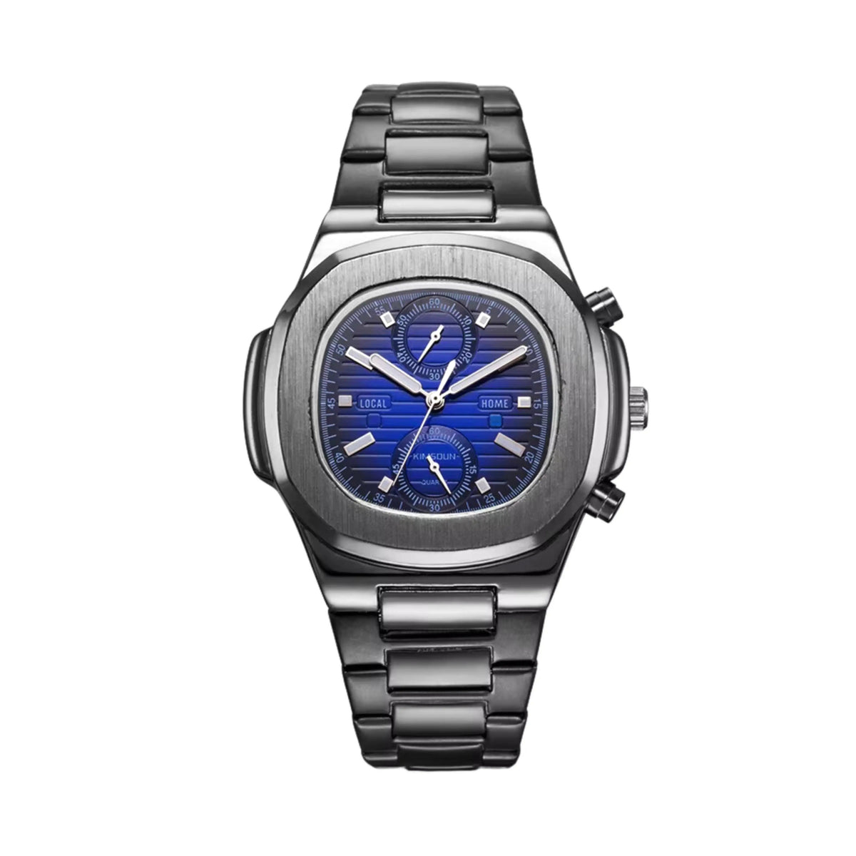 Nautic Chrono 41mm Watch, Obsidian - Ocean | Vayllor