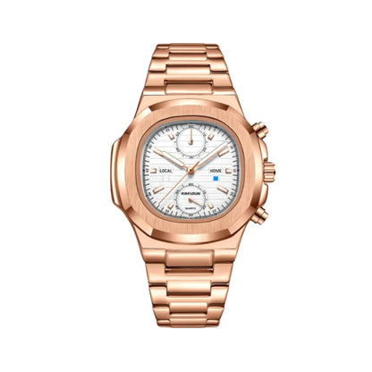 Nautic Chrono 41mm Watch, Rose Gold - Ice | Vayllor