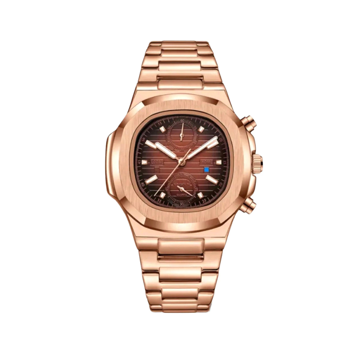 Nautic Chrono 41mm Watch, Rose Gold - Root Beer | Vayllor