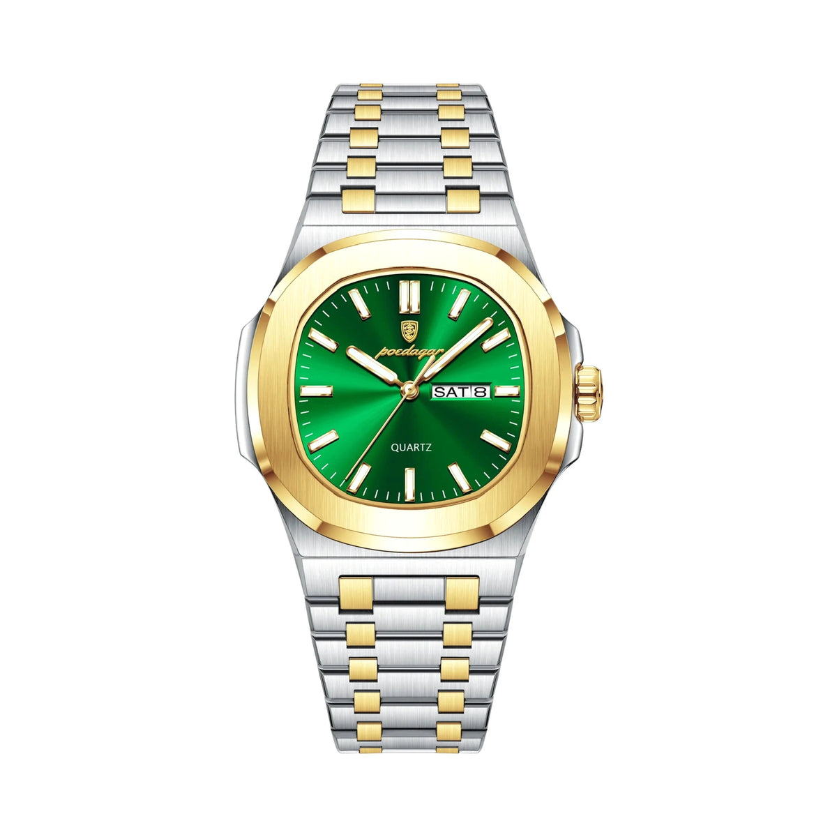 Timora 41mm Watch, Emerald Gold | Vayllor