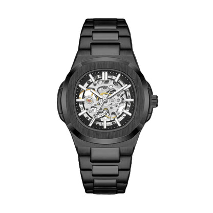 Skeleton 41mm Watch, Obsidian | Vayllor