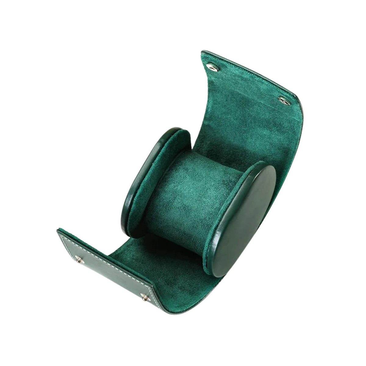 Premium Leather Watch Roll, Single / Green Leather | Vayllor