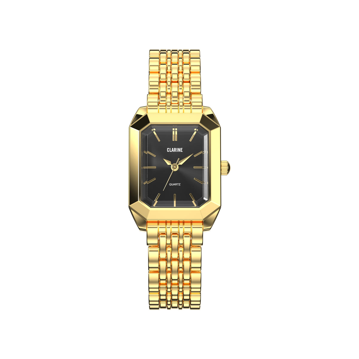 Claire de Mains Watch, Premium 14k Gold Stainless Steel / Black | Vayllor
