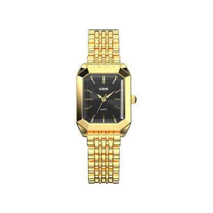 Claire de Mains Watch, Premium 14k Gold Stainless Steel / Black | Vayllor