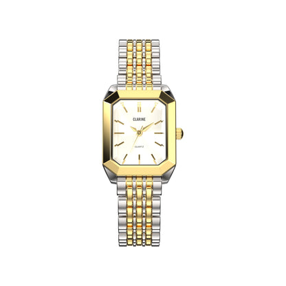 Claire de Mains Watch, Premium Two Tone Stainless Steel / White | Vayllor