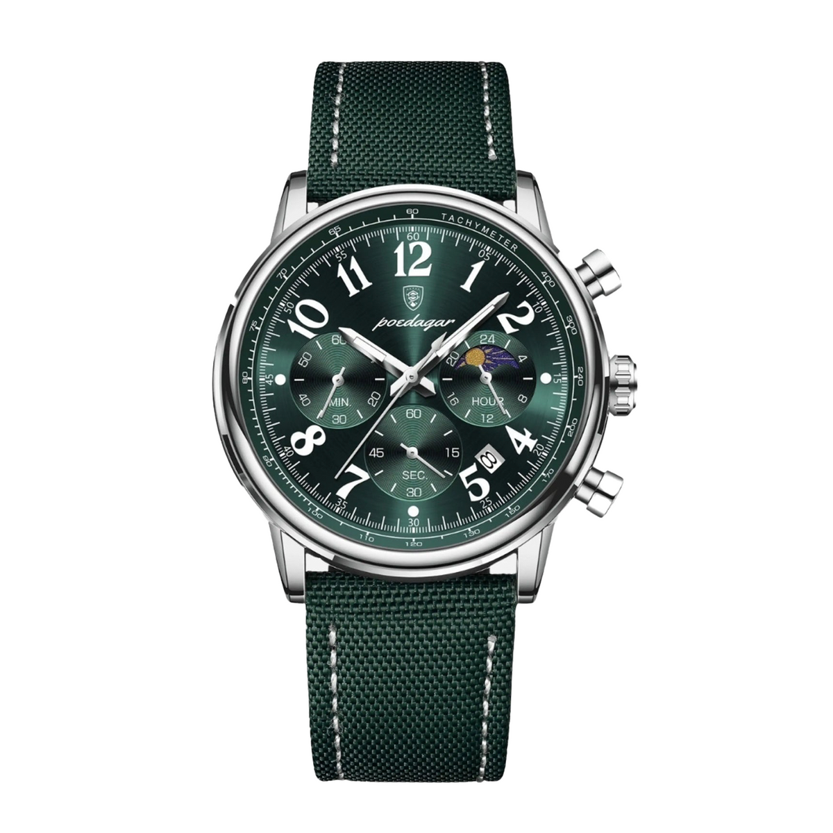 Element 40mm Watch, Silver Emerald | Vayllor
