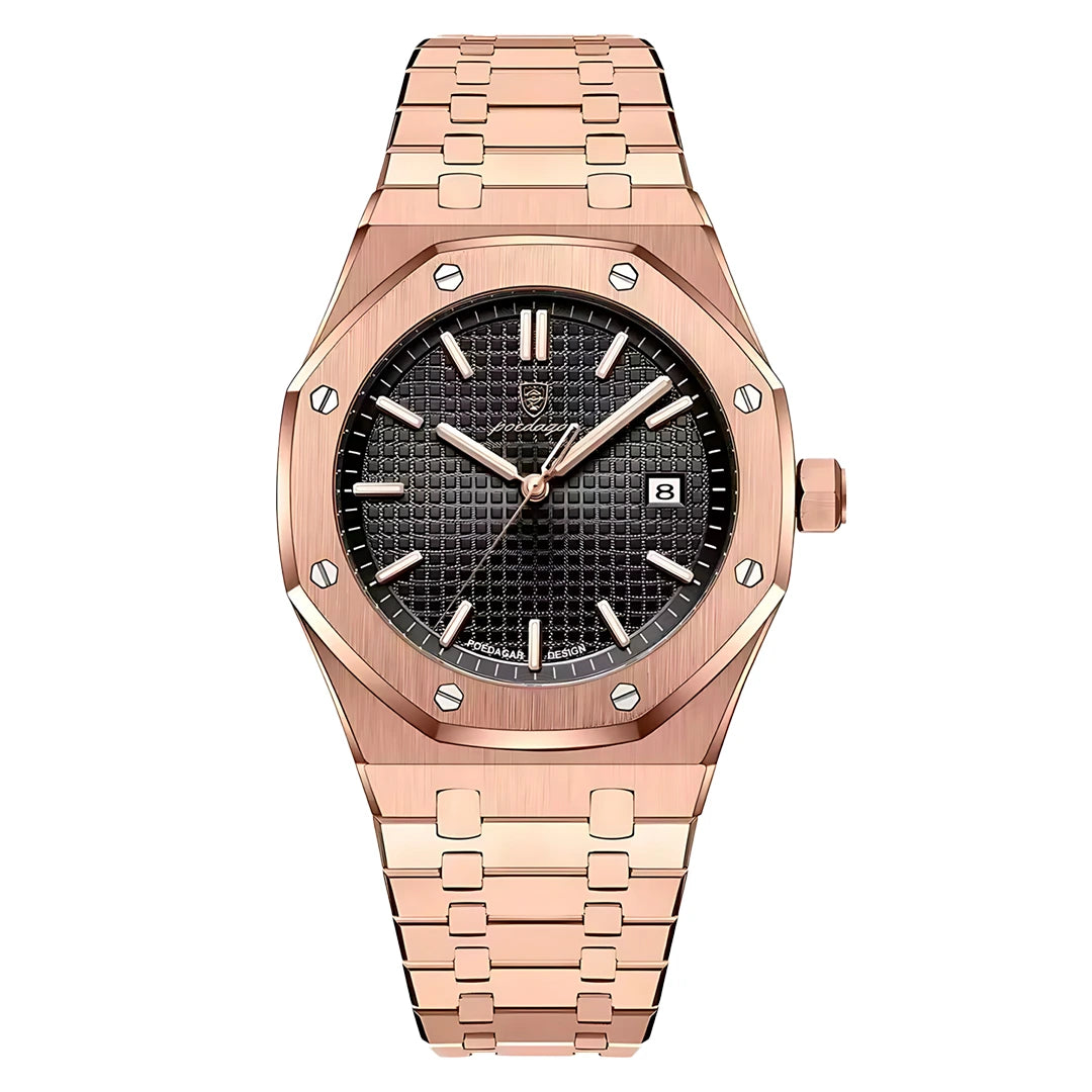 King's Oak 41mm Watch, Iron - Rose Gold | Vayllor