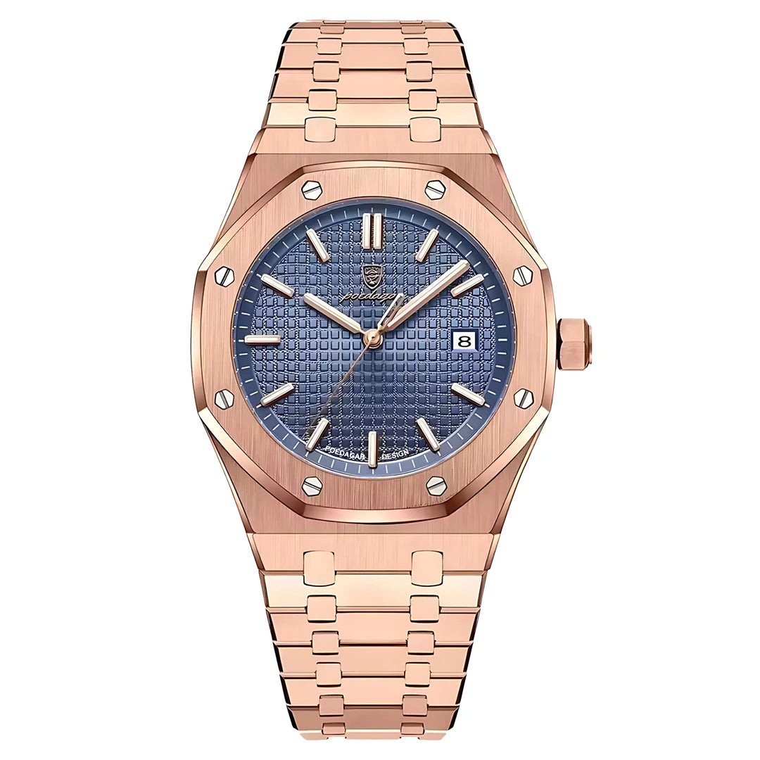 King's Oak 41mm Watch, Ocean - Rose Gold | Vayllor