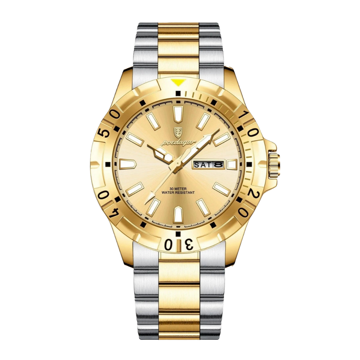 Noble 40mm Watch, Silver Gold | Vayllor