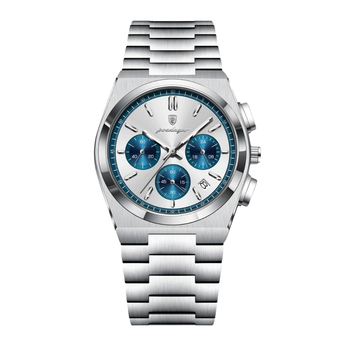 Prestige 40mm Watch, Silver Ocean | Vayllor