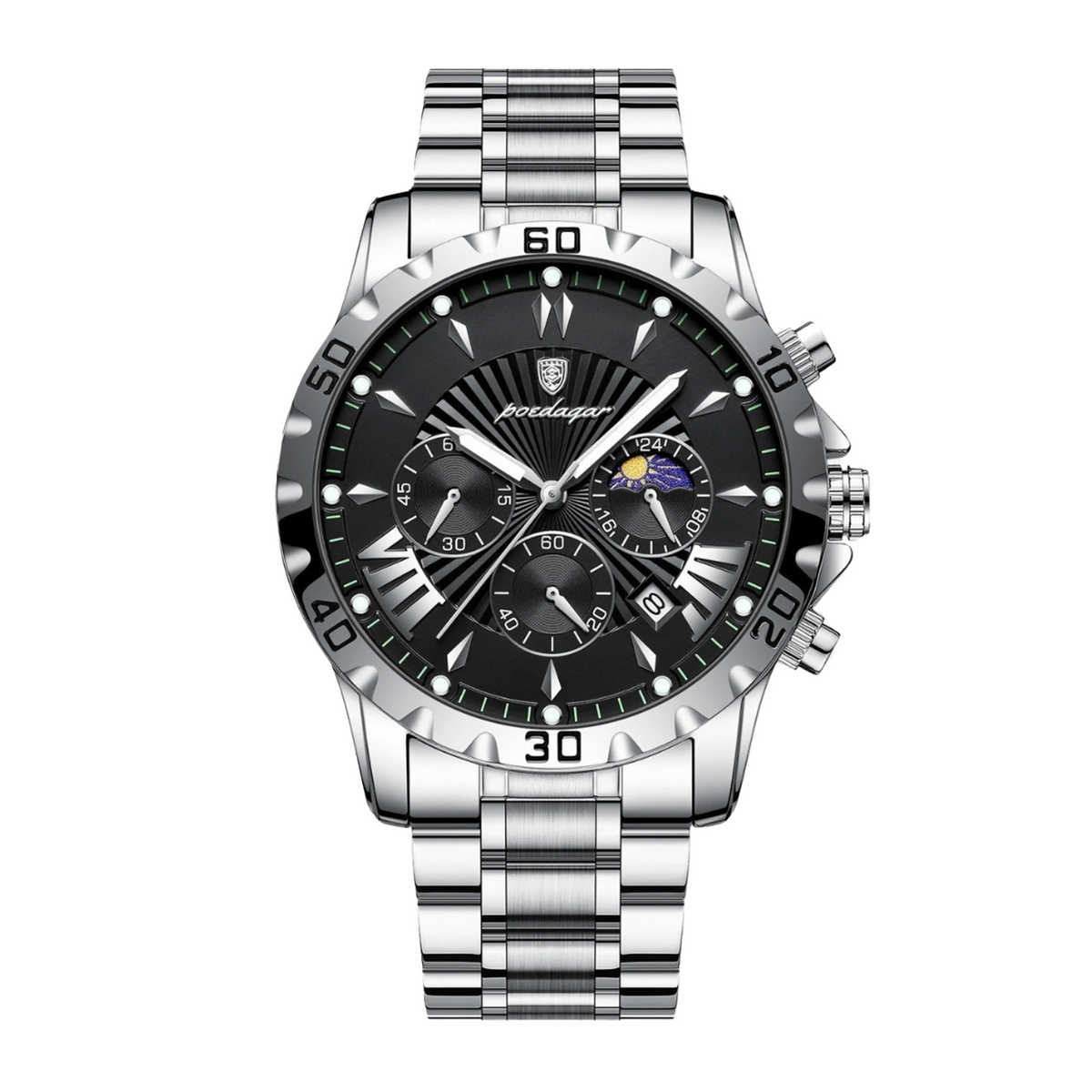 Sovereign 40mm Watch, Silver Iron | Vayllor